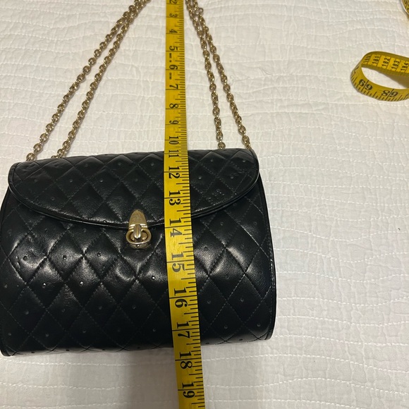 Vintage 50s Leather Bag with Clasp Made in Italy - Picture 6 of 12